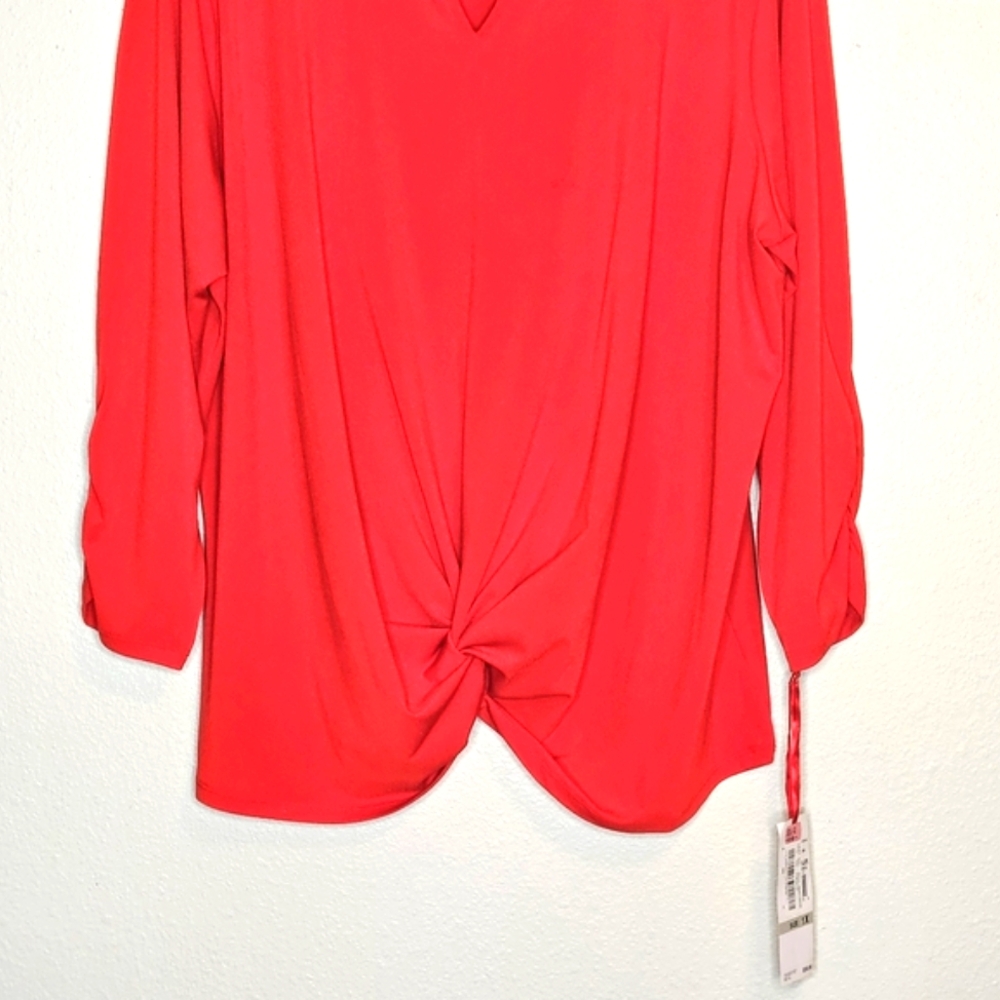Ruby Rd. Red Top Polyester Spandex Size 1X - Picture 3 of 10
